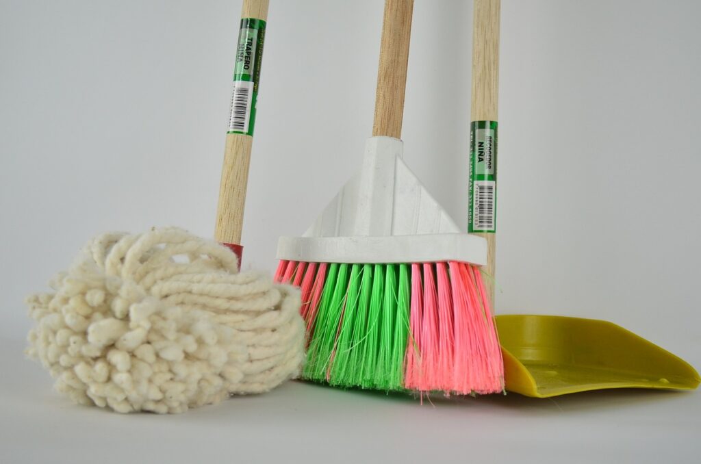 Broom mop dust pan | Vic's Carpet & Flooring