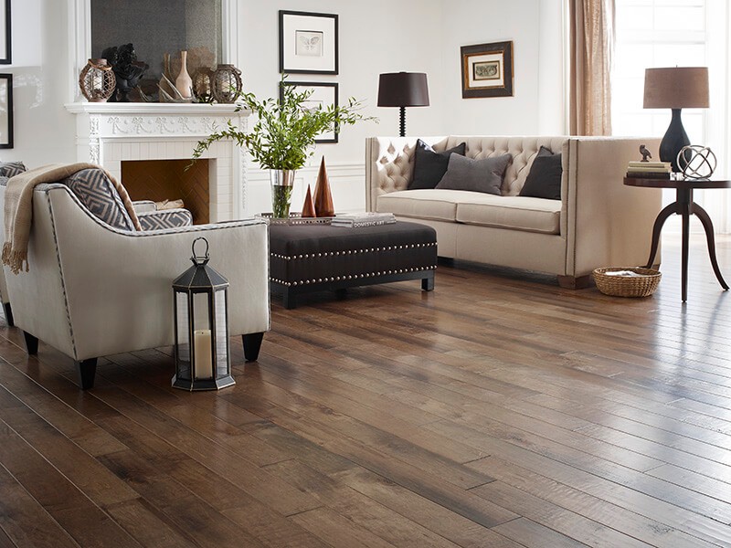 Hardwood In Living Room | Vic's Carpet & Flooring