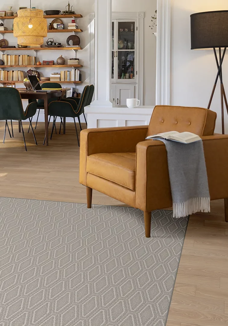 Area Rug open concept living space | Vic's Carpet & Flooring